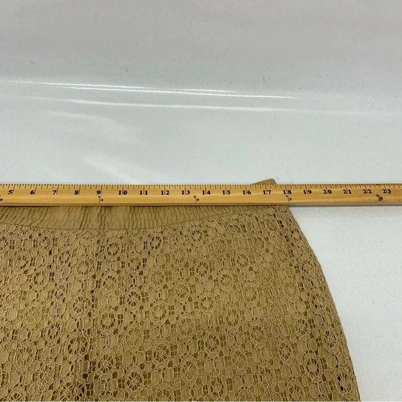 Chicos 2 Pants Lace Pull On Large  Ankle Brown  Lined Tapered Elastic Classic - Picture 12 of 13